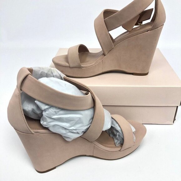 BCBGeneration Womens Jae Wedge Sandals Blush 9.5M - Picture 2 of 8